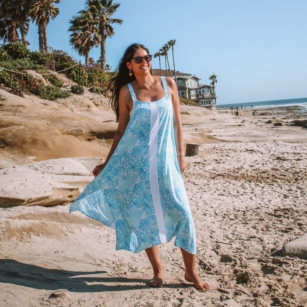 Beach Coverup Lilibridge Swim Pool Coverup Midi Dress Size Medium